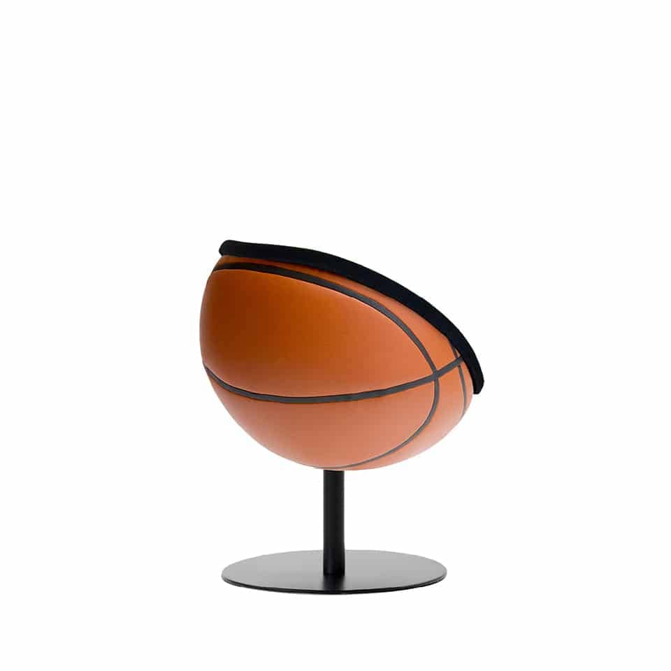 image of a cocktail chair lillus by lento in basketball design ball chair lounge chair round chair premium sports furniture for sports industry gastronomy hotel areas