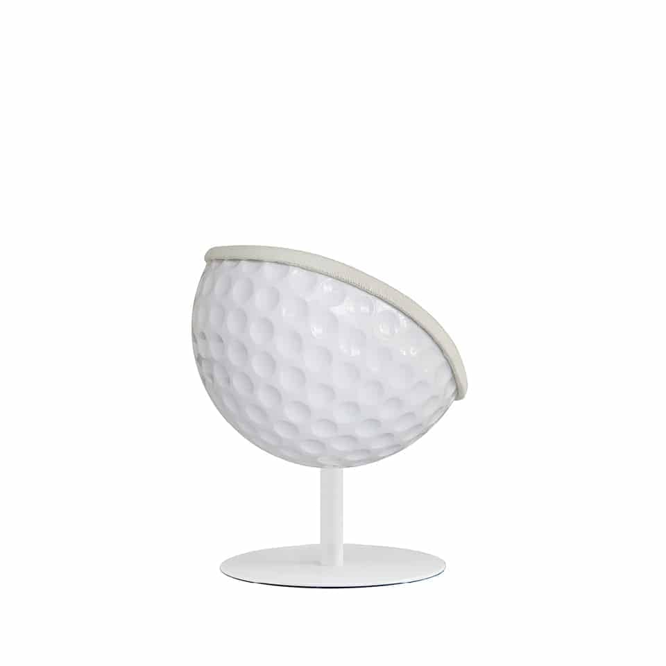 image of a lillus cocktail stool by lento sports furniture in golf design ball seat round chair for sports management