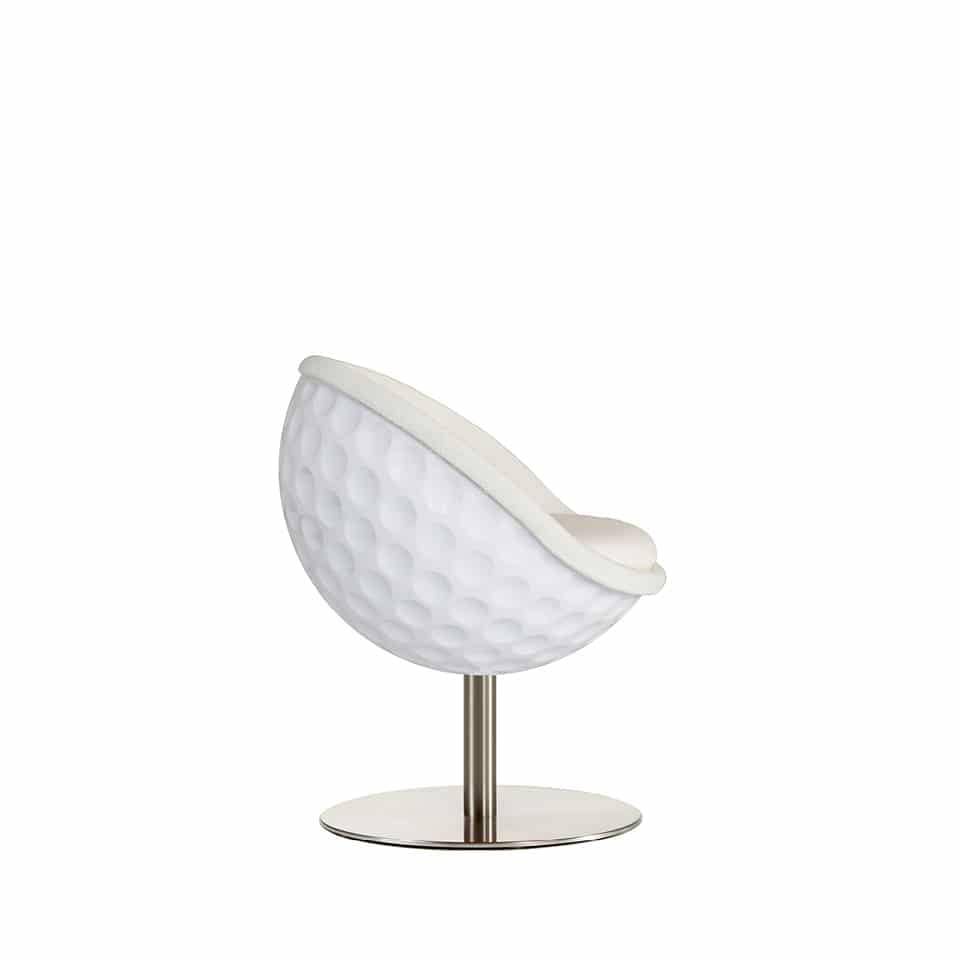 image of a golf stool golf chair lillus by lento in golf eagle design white couloured modern interior design unique design
