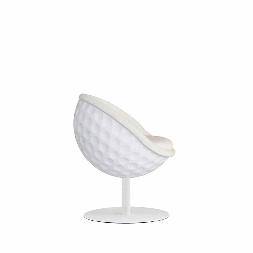 image of a cocktail stool lillus by lento eagle golf stool golf chair ball seat white for modern sports furniture round chair