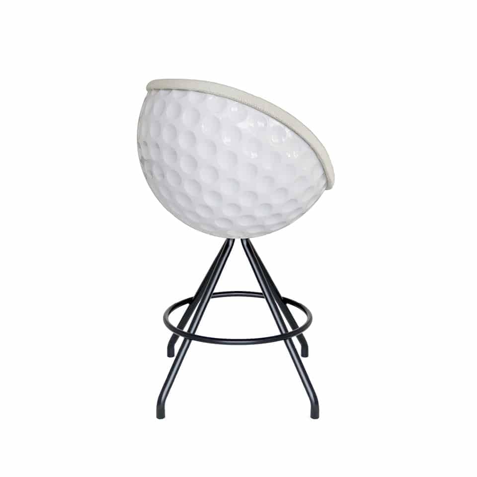 image of a lillus counter stool by lento in golf design eagle ball seat round chair white exclusive interior design made in germany