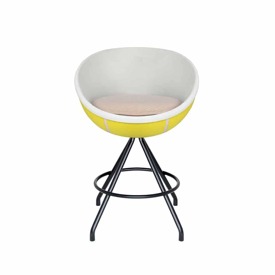 picture of a lillus by lento counter stool bar stool in tennis volley design german interior design highend sports furniture for retail design gastronomy shop fitting