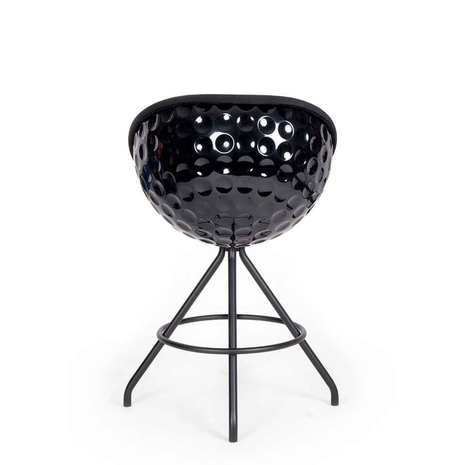 image of a counter stool lillus by lento in eagle design golf stool golf chair unique black design for sports management made in germany