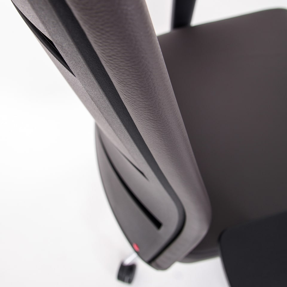 lento agilis matrix ergonomischer Bürostuhl / Chefsessl Modellnr. MT14 in Echtleder, Farbe M136, schwarzbraun
