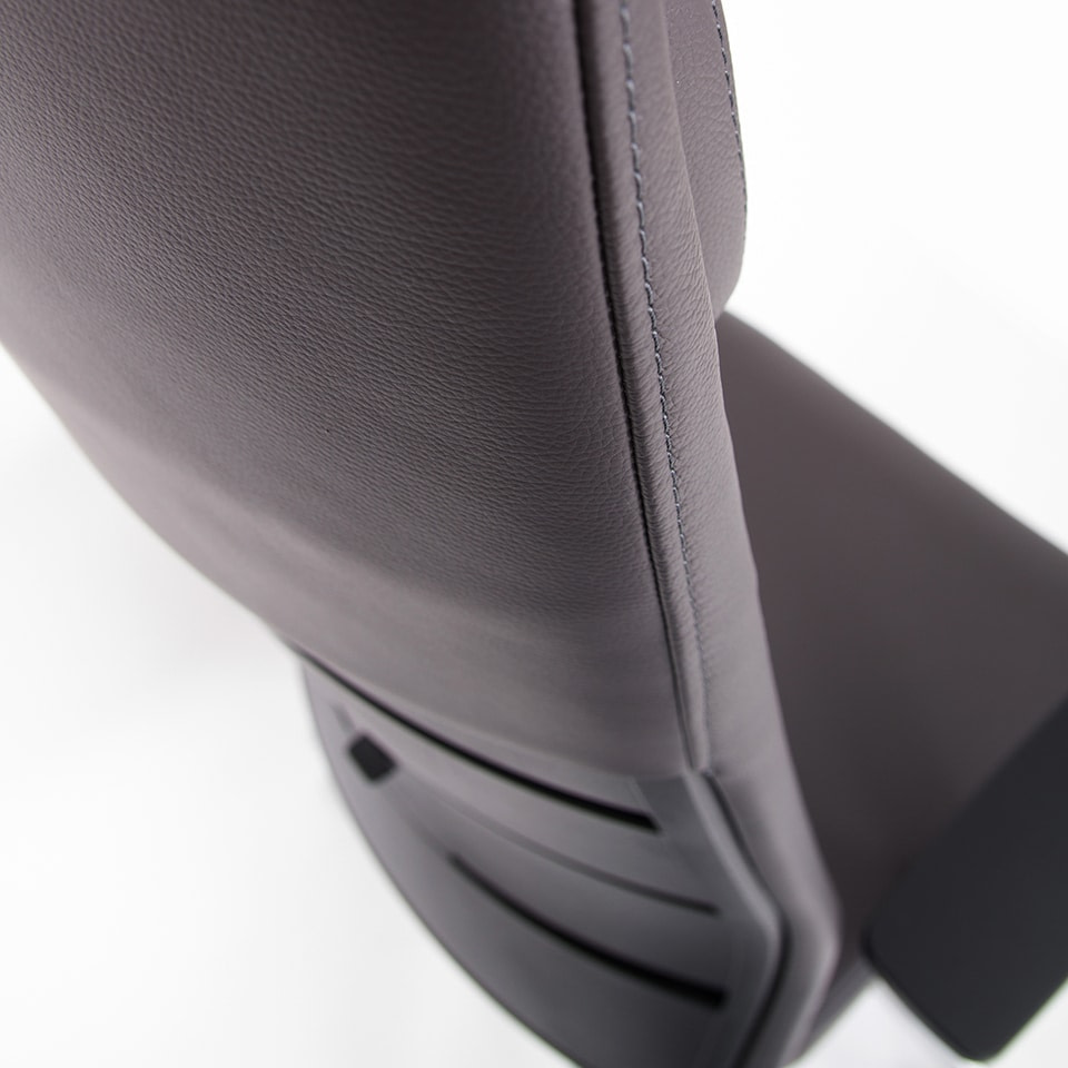 lento agilis matrix ergonomischer Bürostuhl / Chefsessl Modellnr. MT14 in Echtleder, Farbe M136, schwarzbraun