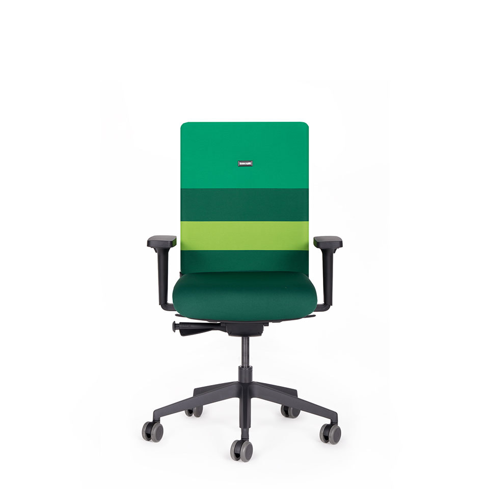 Ergonomischer Bürostuhl agilis grün mit Kontraststreifen grün